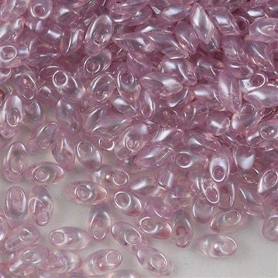 Miyuki Long Magatama Seed Bead Transparent Light Lilac 8g Tube (3503)