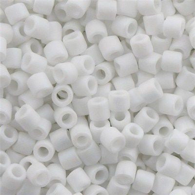 Miyuki Delica Seed Bead 8/0 Matte Chalk White AB 6.7g Tube DBL351