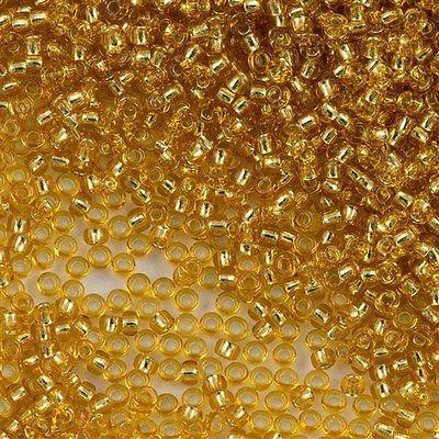 50g toho Round Seed Bead 8/0 Silver Lined Medium Gold (22B)