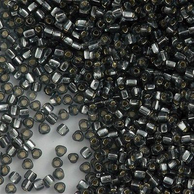 Miyuki Triangle Seed Bead 10/0 Silver Lined Dark Gray 24g Tube (1805)