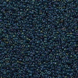 Miyuki Round Seed Bead 15/0 Dark Blue Lined Aqua AB 2-inch Tube (347)