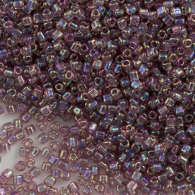 Miyuki Triangle Seed Bead 10/0 Transparent Light Amethyst AB 24g Tube (1156)