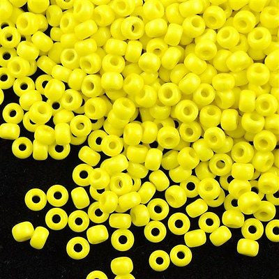 Miyuki Round Seed Bead 6/0 Opaque Yellow 20g Tube (404)