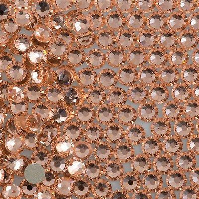 144 TRUE CRYSTAL Rose Flat Back SS20 Light Peach (362)