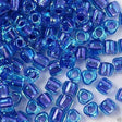 Miyuki Triangle Seed Bead 8/0 Amethyst Lined Sapphire 10g (1827)