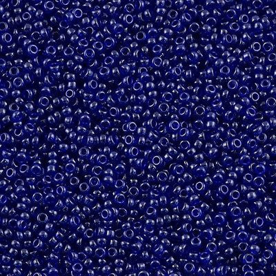 Miyuki Round Seed Bead 15/0 Transparent Cobalt Luster 2-inch Tube (2243)