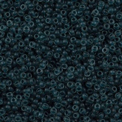 Miyuki Round Seed Bead 11/0 Semi Matte Lined Slate Blue Grey 22g Tube (1938)