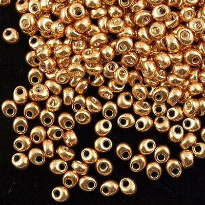 Miyuki 4mm Magatama Seed Bead Galvanized Gold 23g Tube (1053)