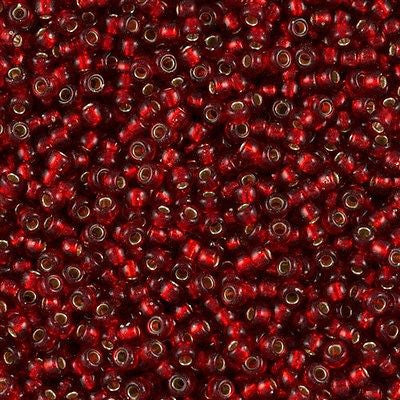 Miyuki Round Seed Bead 8/0 Silver Lined Ruby 22g Tube (11)