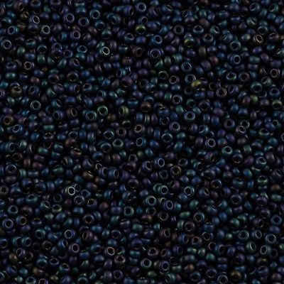 Miyuki Round Seed Bead 11/0 Opaque Matte Indigo Iris 22g Tube (2063)