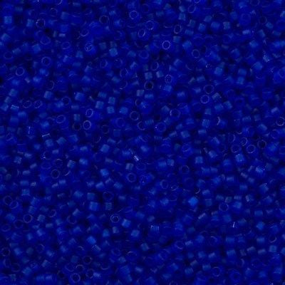 Miyuki Delica Seed Bead 11/0 Matte Transparent Cobalt 2-inch Tube DB748