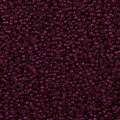 Miyuki Round Seed Bead 15/0 Transparent Wine 2-inch Tube (1312)