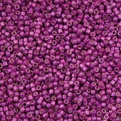 Miyuki Delica Seed Bead 11/0 Galvanize Semi-Matte Magenta 7g Tube DB1184