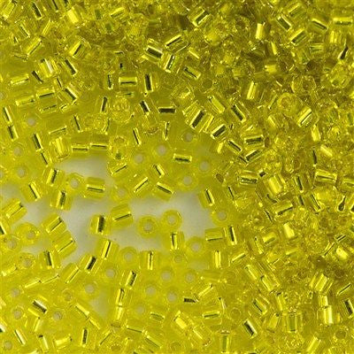 Toho Hex Seed Bead 11/0 Silver Lined Lemon 7.2g Tube (32)