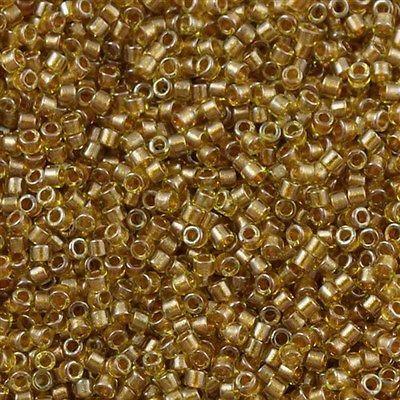 25g Miyuki Delica Seed Bead 11/0 Inside Dyed Color Amber DB909