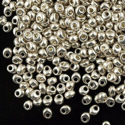 Miyuki 4mm Magatama Seed Bead Galvanized Silver 10g (1051)