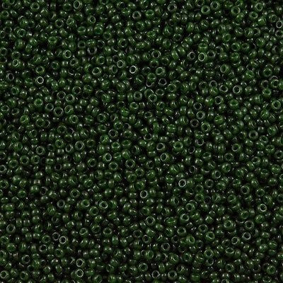 Miyuki Round Seed Bead 15/0 Opaque Dyed Olive 2-inch Tube (1488)