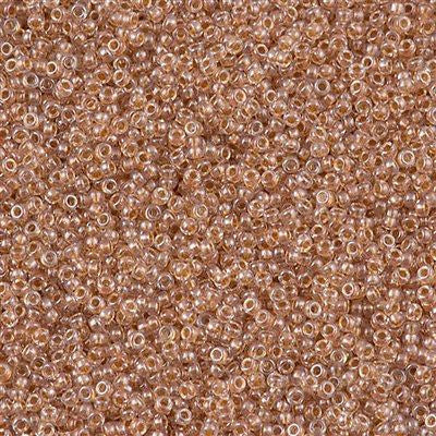 Miyuki Round Seed Bead 15/0 Inside Color Lined Honey Beige 2-inch Tube (1522)