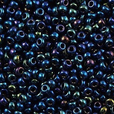 Miyuki Round Seed Bead 6/0 Metallic Blue 20g Tube (452)