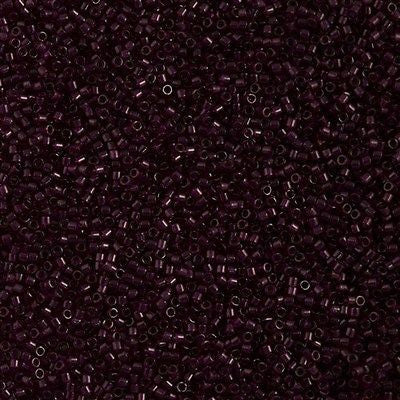 Miyuki Delica Seed Bead 11/0 Transparent Dyed Burgundy Wine 2-inch Tube DB1312