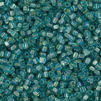 Miyuki Triangle Seed Bead 8/0 Topaz Lined Light Sapphire 23g Tube (TR1821)