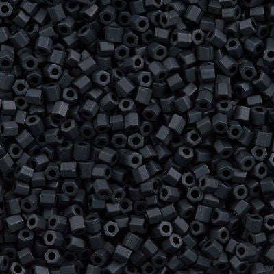 Toho Hex Seed Bead 11/0 Matte Gun Metal 7.2g Tube (611)