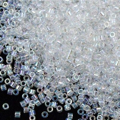 Miyuki Delica Seed Bead 11/0 Crystal AB 2-inch Tube DB51