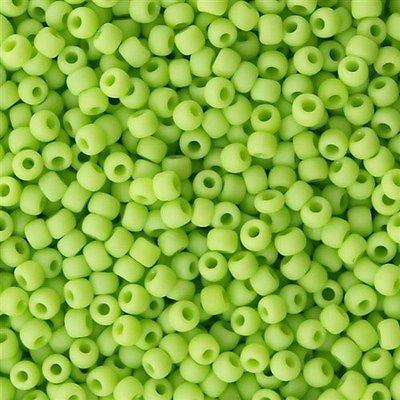 50g toho Round Seed Bead 8/0 Opaque Matte Lime (44F)