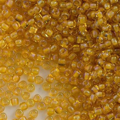 Miyuki Triangle Seed Bead 10/0 Inside Color Lined Topaz Luster 10g (1161)