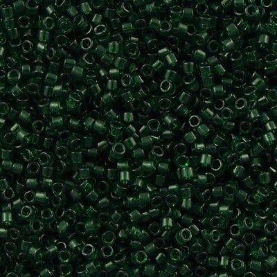 25g Miyuki Delica Seed Bead 11/0 Transparent Emerald DB713