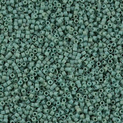 25g Miyuki Delica Seed Bead 11/0 Matte Opaque Sea Foam Glazed Luster DB374