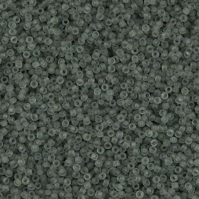 Toho Round Seed Bead 15/0 Transparent Matte Gray 2.5-inch Tube (9F)