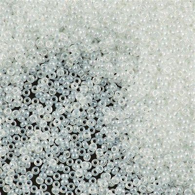 Miyuki Round Seed Bead 15/0 Crystal Ceylon 2-inch Tube (511)