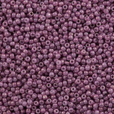 50g Toho Round Seed Beads 11/0 Opaque Dark Rose Marbled (1202)