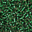 Miyuki Delica Seed Bead 11/0 Silver lined Green 2-inch Tube DB148