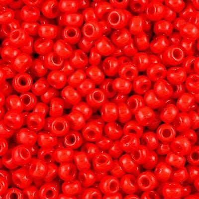 Miyuki Round Seed Bead 6/0 Opaque Red 20g Tube (407)