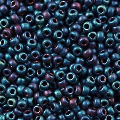 Miyuki Round Seed Bead 11/0 Matte Metallic Indigo 22g Tube (2018)