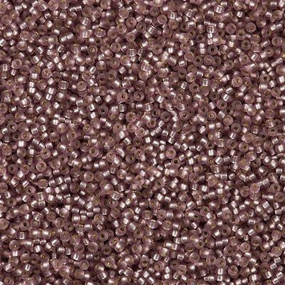 Miyuki Round Seed Bead 15/0 Matte Silver Lined Amethyst 2-inch Tube (12F)