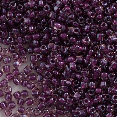 Miyuki Triangle Seed Bead 10/0 Rose Inside Color Lined Raspberry 10g (1834)