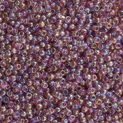 Toho Round Seed Bead 8/0 Transparent Light Amethyst  AB 5.5-inch tube (166)