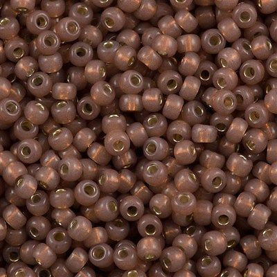 Miyuki Round Seed Bead 6/0 Silver Lined Dyed Bronze 20g Tube (641)