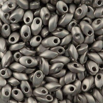 Miyuki Long Magatama Seed Bead Matte Palladium Plated 15g LM-194F