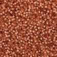 Miyuki Delica Seed Bead 11/0 Opal Silver Lined Dyed Dark Peach 2-inch Tube DB622