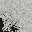 Miyuki 1.8mm Cube Seed Bead Opaque White AB 10g (471)