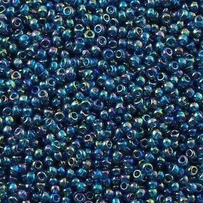 50g toho Round Seed Bead 8/0 Transparent Teal AB (167BD)