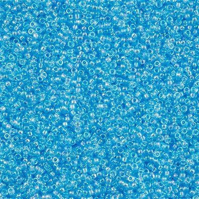 Miyuki Round Seed Bead 15/0 Transparent Light Blue AB 2-inch Tube (260)