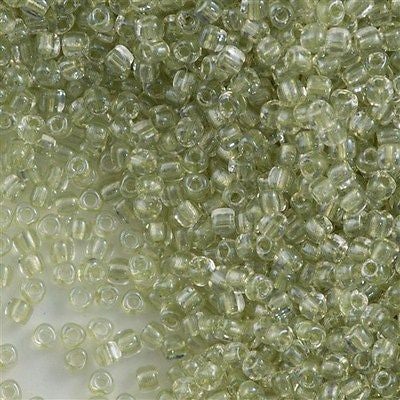 Miyuki Triangle Seed Bead 10/0 Inside Color Lined Sparkle Celery 10g (1527)