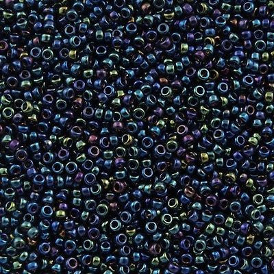 Miyuki Round Seed Bead 15/0 Metallic Blue 2-inch Tube (452)