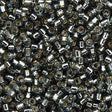 25g Miyuki Delica Seed Bead 11/0 Silver Lined Grey DB48