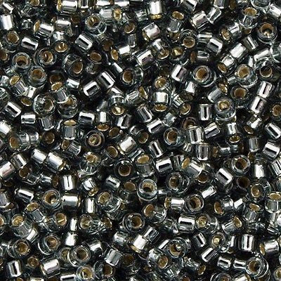 25g Miyuki Delica Seed Bead 11/0 Silver Lined Grey DB48